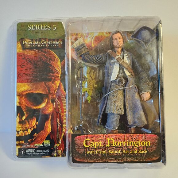 NECA Pirates Of The Caribbean Capt Norrington Action Figure 7" Tall Series 3 New - Picture 1 of 5